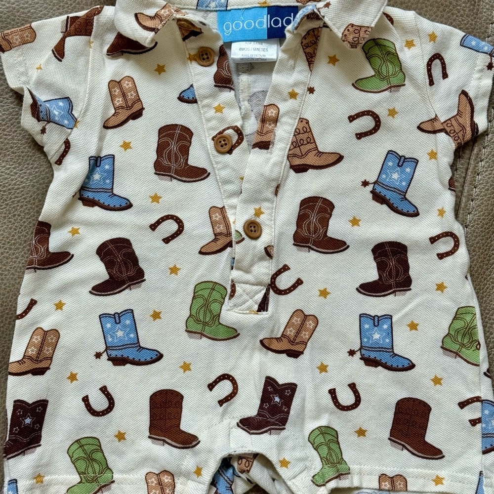 Good Lad Western Print Baby Romper